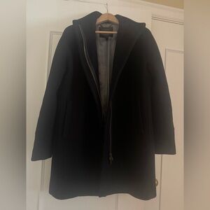 JCREW Stadium wool Cocoon Black Coat